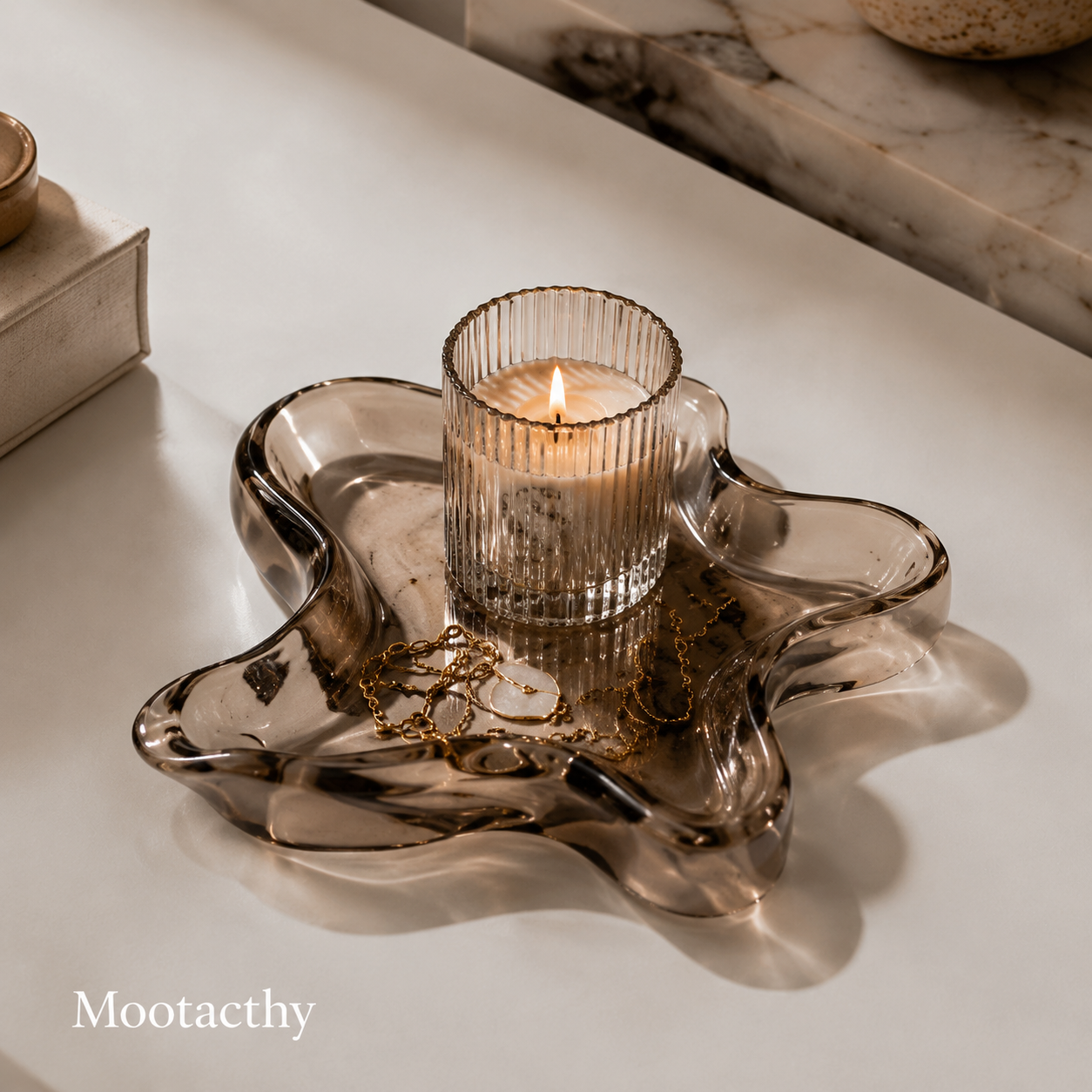Mootacthy Fluid Glass Sculptural Tray