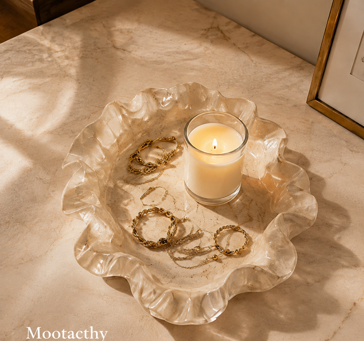 Mootacthy Bloom Wave Ceramic Sculptural Tray