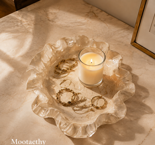 Mootacthy Bloom Wave Ceramic Sculptural Tray