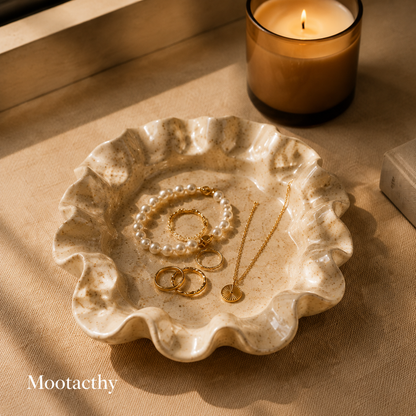 Mootacthy Bloom Wave Ceramic Sculptural Tray