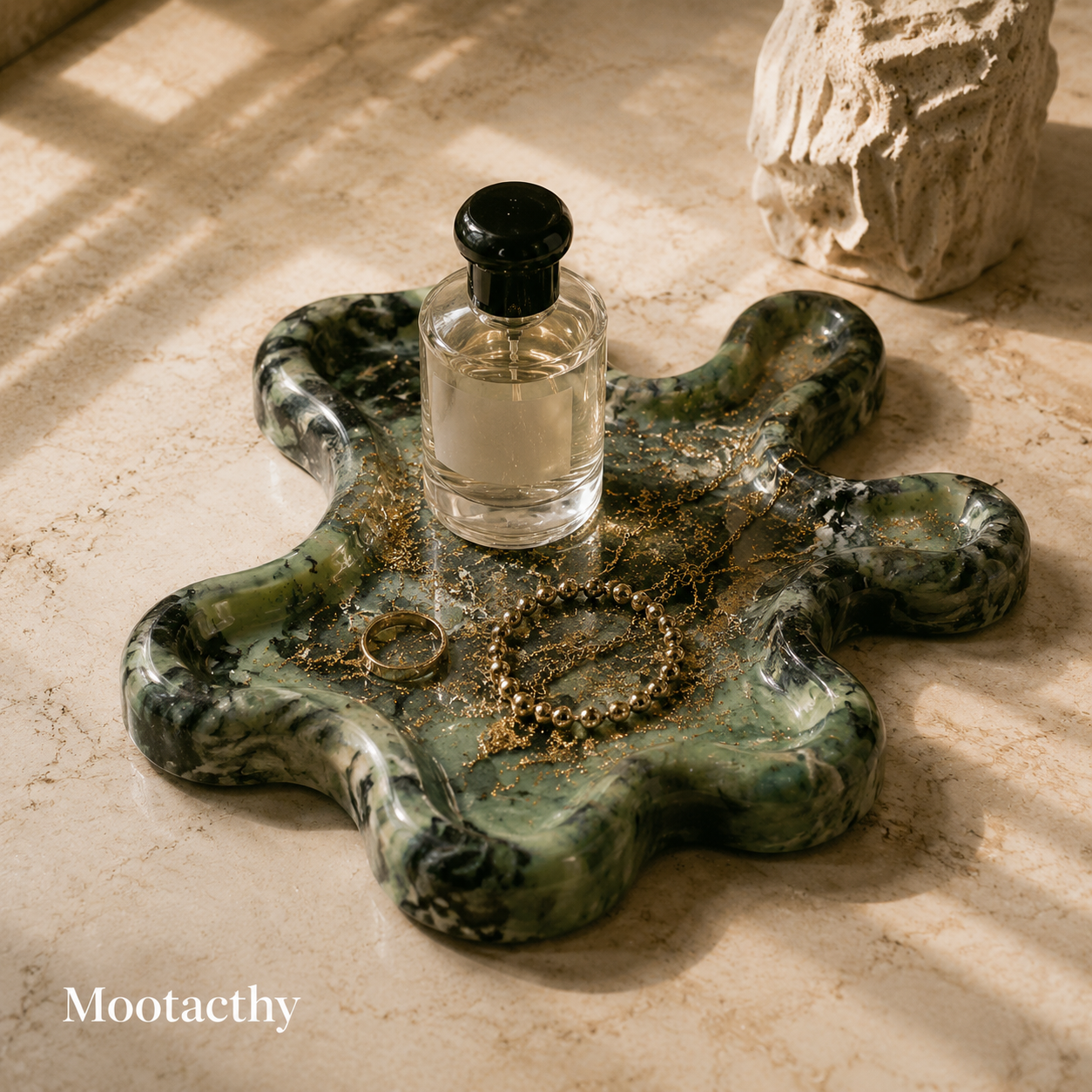 Mootacthy Emerald River Organic Sculptural Tray