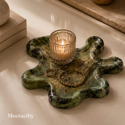 Mootacthy Emerald River Organic Sculptural Tray